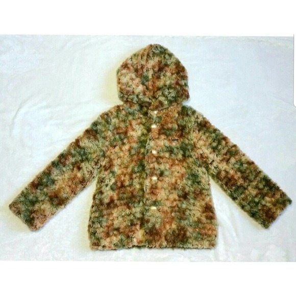 GIRL'S FITH JAPAN COZY & CHIC FAUX FUR HOODED JACKET SHORT COAT $320 130 8-9 yrs - Picture 12 of 12